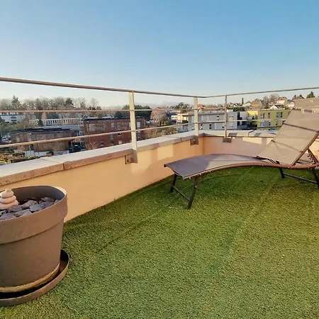 Le Smart - Parking - Terrasse - Wifi - Mulhouse - Relax Apartamento Pfastatt