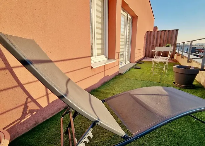 Le Smart - Parking - Terrasse - Wifi - Mulhouse - Relax Daire *